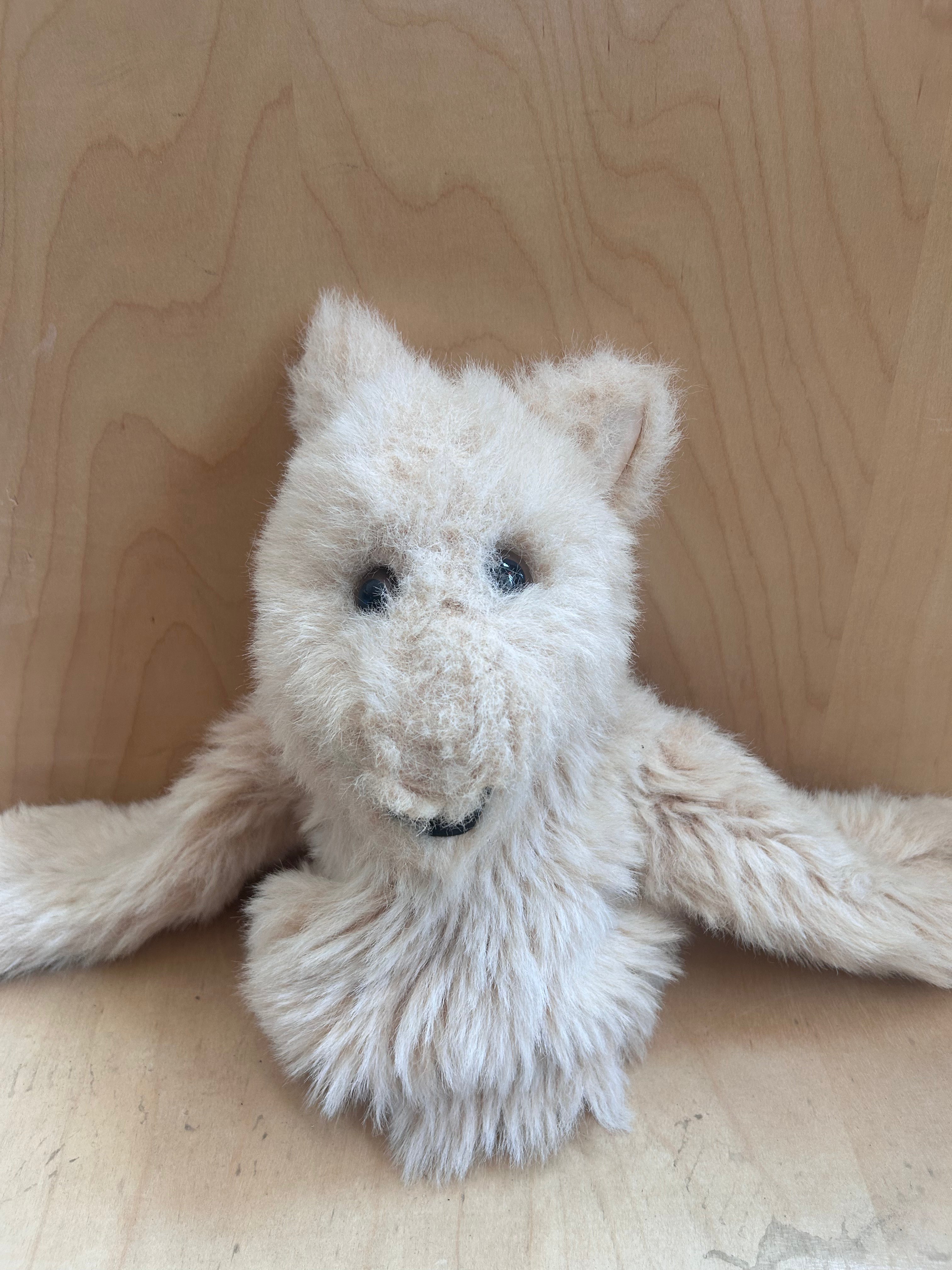 Sir Alfred Shaggy-Schwartz — Handmade Furry Wolf-Dog Critter Puppet, 18"