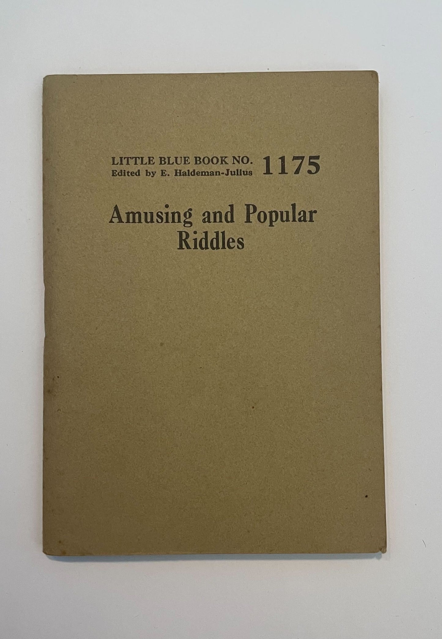 suspect pamphlets from the 1930's (Little Blue Book)