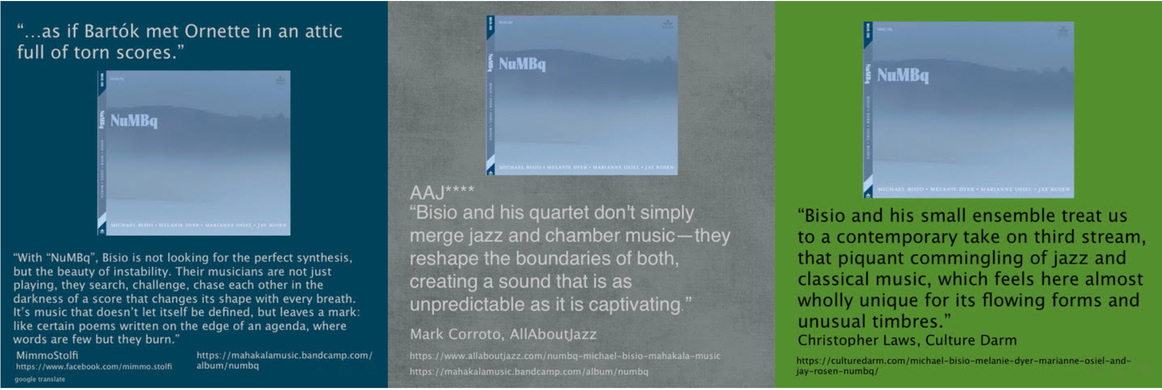 NuMBQ- MICHAEL BISIO CHAMBER ENSEMBLE performance, 7/19-!