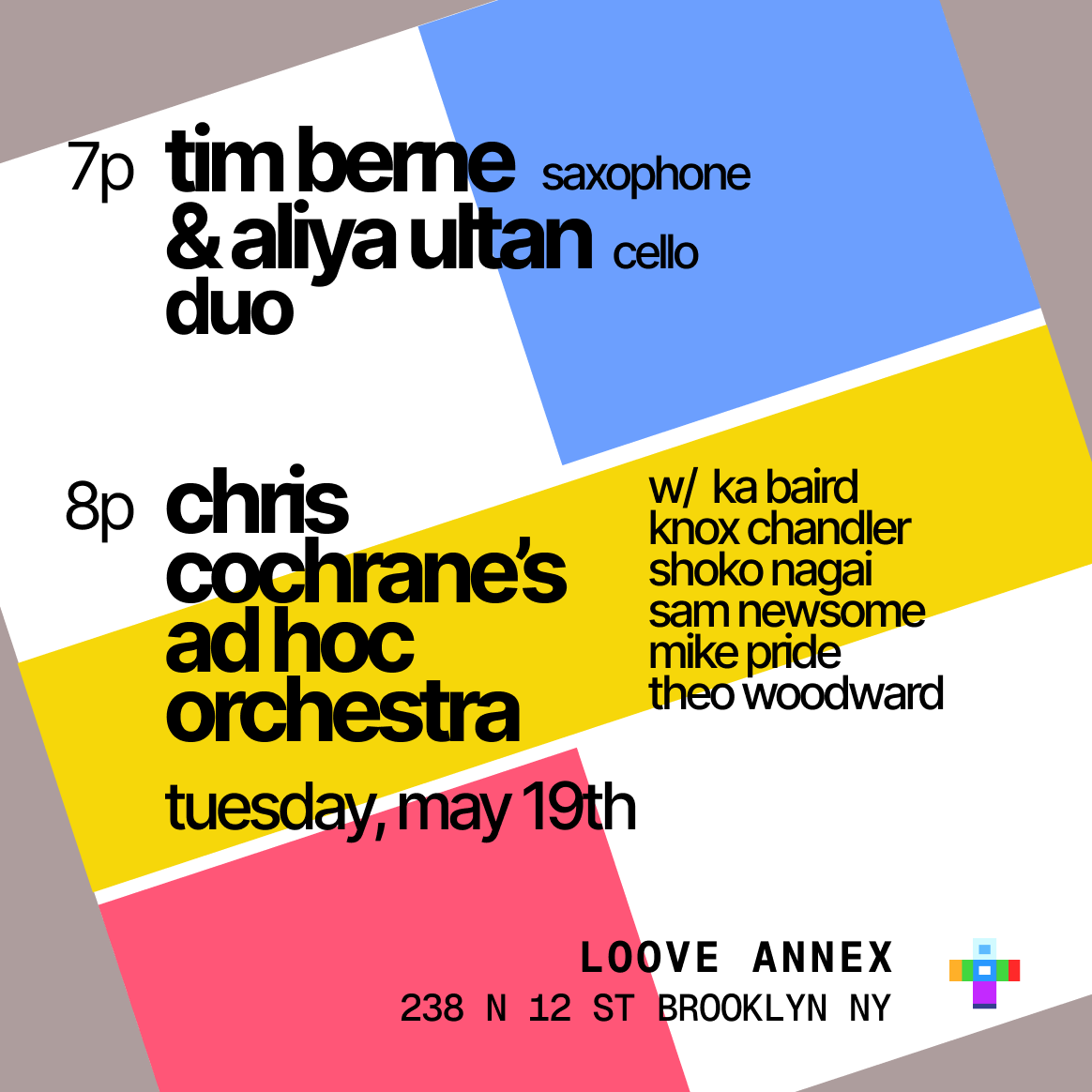 Chris COCHRANE- Ad Hoc Orchestra meets Tim BERNE / Aliya ULTAN duo-!
