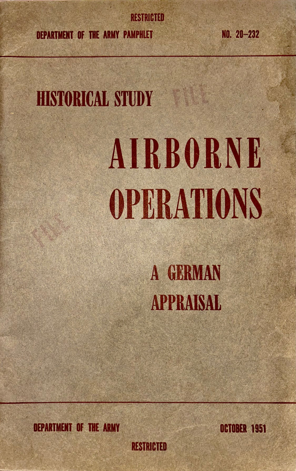 Dept. of The Army Pamphlets (1951)