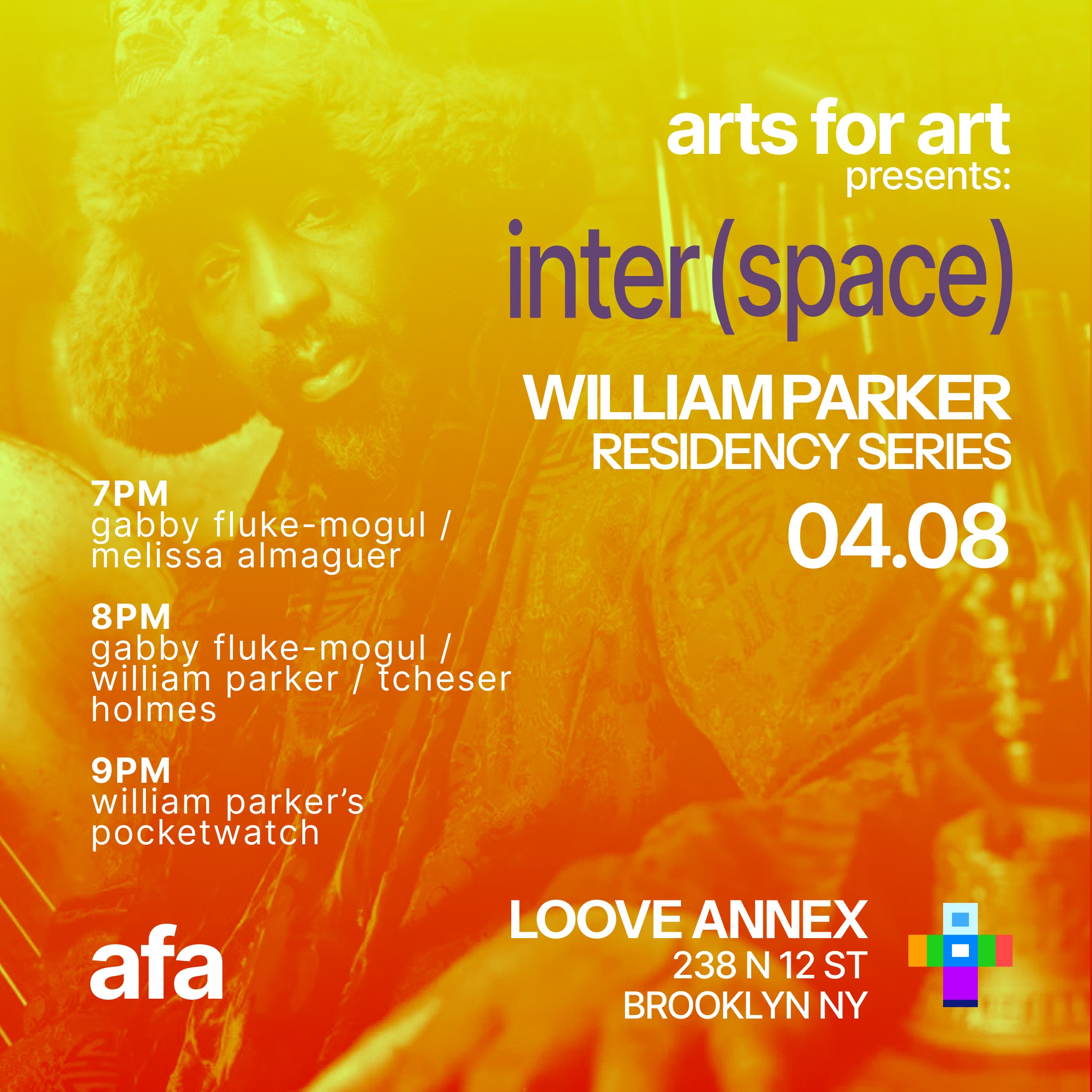 AFA inter(space) William Parker Residency Apr 8